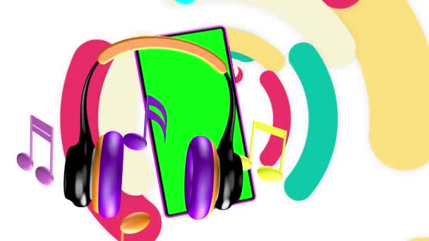 Simge Cep Telefonunun Ekranından Yeşil Ekranlı Sürekli Dönen Bir Şekilde — Stok video