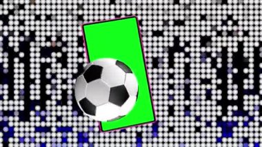 Simge cep telefonunun ekranından yeşil ekranlı ve sürekli dönen bir şekilde yanıp söndü.