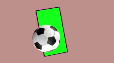 Cep telefonunun ekranından yeşil renkli simgeler fırlıyor, şık ve güzel görünüyor..