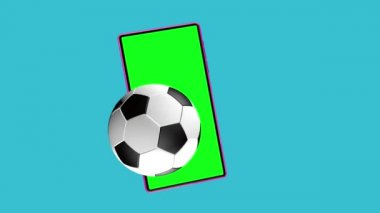 Cep telefonunun ekranından yeşil renkli simgeler fırlıyor, şık ve güzel görünüyor..