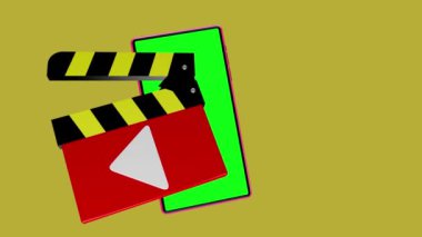 Cep telefonunun ekranından yeşil renkli simgeler fırlıyor, şık ve güzel görünüyor..