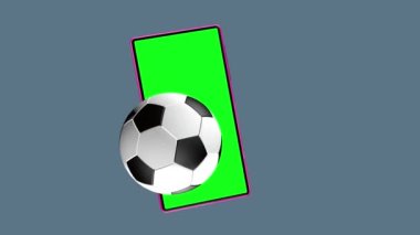 Cep telefonunun ekranından yeşil renkli simgeler fırlıyor, şık ve güzel görünüyor..