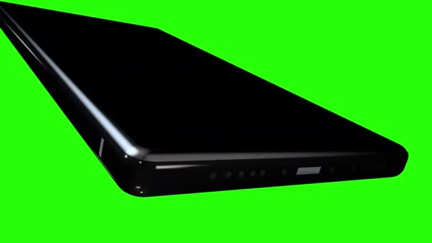 Mobile Phone Bright Green Background — Vídeos de Stock