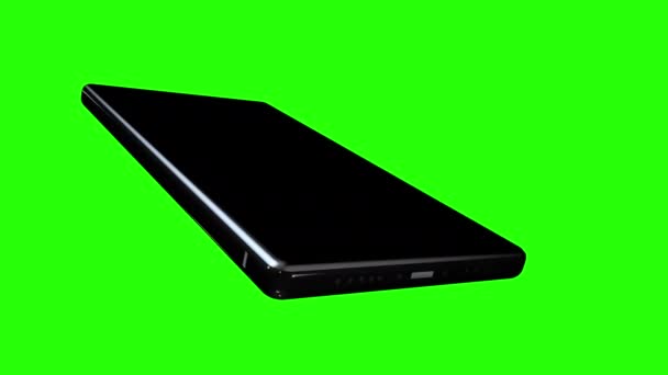 Mobile Phone Bright Green Background — Vídeo de Stock