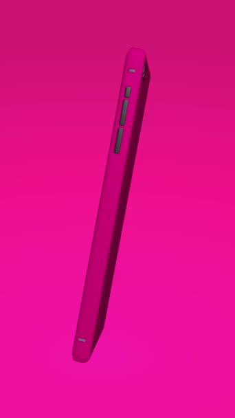 Renkli Arka Plandaki Telefon Modern Güzel Görünüyor — Stok video