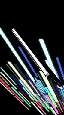 Telefonun renkli bir arka planı var, modern ve güzel görünüyor..