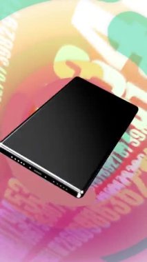 Arka planda sürekli rastgele numaralar olan telefon şık ve güzel görünüyor..