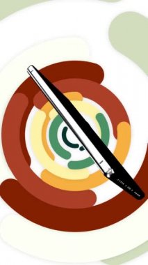 Telefonun renkli bir arka planı var. Parlak, modern ve güzel görünüyor..