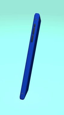 Telefon parlak ve renkli bir arkaplanda, alışveriş arabaları ekrandan fırlıyor, modern ve güzel görünüyor..