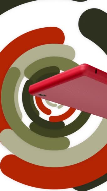 Telefon Renkli Bir Arkaplanda Parlak Görünüyor Modern Güzel Görünüyor — Stok video