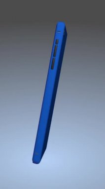 Yeşil ekranlı bir cep telefonunun arka planında sürekli olarak renkli bir arkaplanda rastgele numaralar olan alışveriş arabaları vardır..
