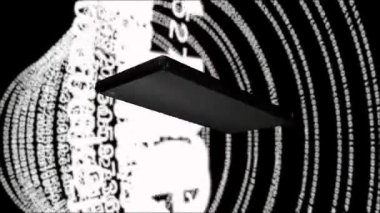 Cep telefonu girdapları, ekranda sürekli yanıp sönen numaralar rastgele numaralar ve modaya uygun daire çizgilerdeki harfler..