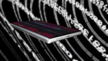 Cep telefonları sürekli ekranda yanıp sönen numaralarla bir çember üzerinde rastgele numaralar ve harflerle dönüyor.