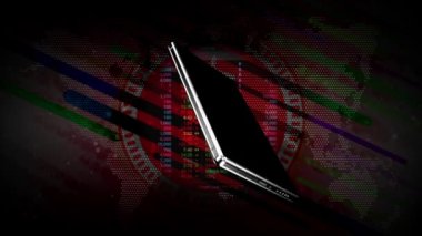 Cep telefonları sürekli ekranda yanıp sönüyor. Arka planda dolar işaretleri ve alım satım hatları var..