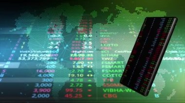 Cep telefonları ekran üzerinde sürekli yanıp sönen bir dünya haritası ve rastgele numaralar..