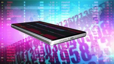 Cep telefonları ekran üzerinde sürekli yanıp sönen bir dünya haritası ve rastgele numaralar..