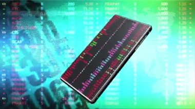 Cep telefonları ekran üzerinde sürekli yanıp sönen bir dünya haritası ve rastgele numaralar..
