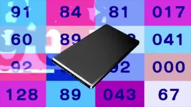 Cep telefonları ekran üzerinde sürekli yanıp sönen bir dünya haritası ve rastgele numaralar..