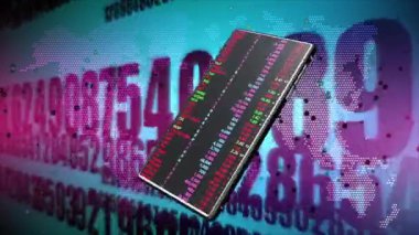 Cep telefonları ekran üzerinde sürekli yanıp sönen bir dünya haritası ve rastgele numaralar..