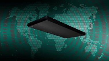 Telefon döndü ve borsa numaraları ekranda rastgele numaraların arka planında sürekli yanıp sönüyordu..