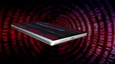 Telefon döndü ve borsa numaraları ekranda rastgele numaraların arka planında sürekli yanıp sönüyordu..