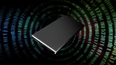 Telefon döndü ve borsa numaraları ekranda rastgele numaraların arka planında sürekli yanıp sönüyordu..