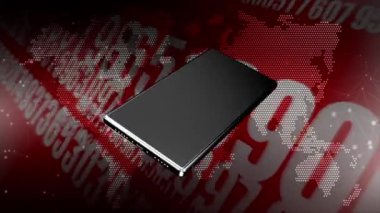 Telefon döndü ve borsa numaraları ekranda rastgele numaraların arka planında sürekli yanıp sönüyordu..