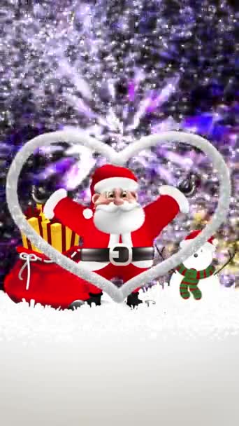 Santa Kos Cheered Him Glimmer Light Shone Continuously — Vídeo de stock