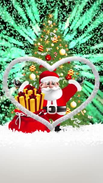Santa Kos Cheered Him Glimmer Light Shone Continuously — Stockvideo