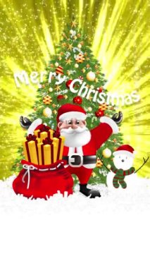 Noel Baba, Noel ağacının arkasındaki Noel ağacından memnundu ve ışık yanmaya devam etti..