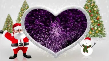 Noel Baba kollarını kaldırdı, parlak ve güzel görünüyordu..