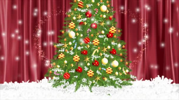 Christmas Tree Centered Swaying Background — Stock Video