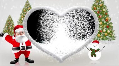Noel Baba kollarını kaldırdı, parlak ve güzel görünüyordu..