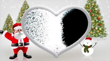 Noel Baba kollarını kaldırdı, parlak ve güzel görünüyordu..