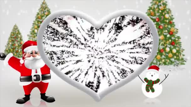 Julemanden Kastede Hans Arme Ser Lyse Smukke – Stock-video