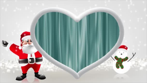 Санта Клаус Поднял Руки Выглядя Ярко Красиво — стоковое видео