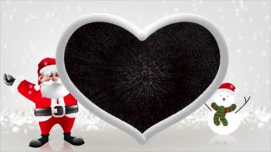 Noel Baba kollarını kaldırdı, parlak ve güzel görünüyordu..