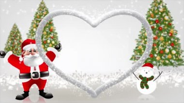 Noel Baba kollarını kaldırdı, parlak ve güzel görünüyordu..