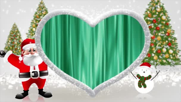 Santa Claus Levantó Los Brazos Luciendo Brillante Hermoso — Vídeos de Stock