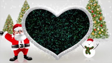 Noel Baba kollarını kaldırdı, parlak ve güzel görünüyordu..