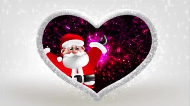 Noel Baba kollarını kaldırdı, parlak ve güzel görünüyordu..