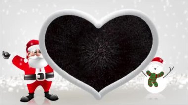 Noel Baba kollarını kaldırdı, parlak ve güzel görünüyordu..