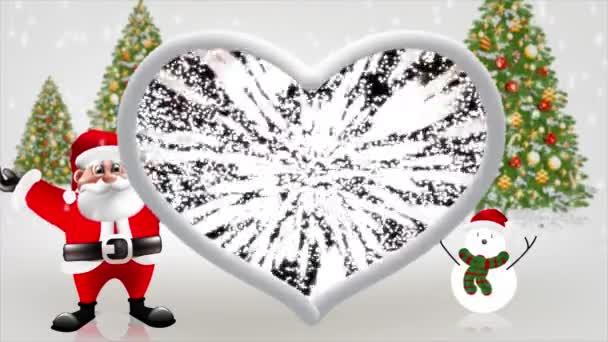Santa Claus Levantó Los Brazos Luciendo Brillante Hermoso — Vídeo de stock