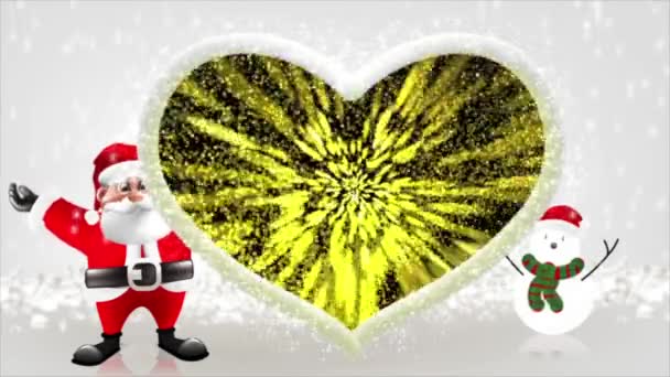 Père Noël Vomi Ses Bras Regardant Lumineux Beau — Video