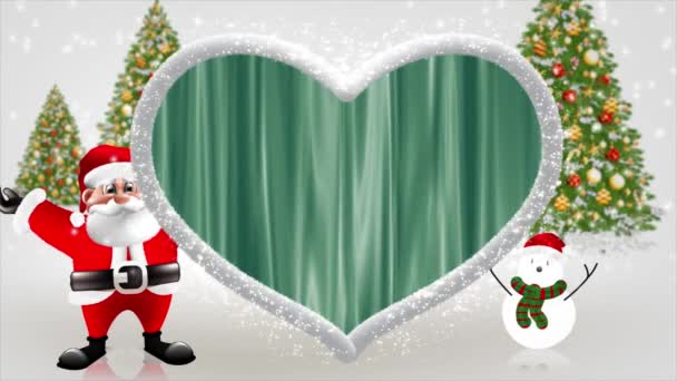 Santa Claus Levantó Los Brazos Luciendo Brillante Hermoso — Vídeo de stock