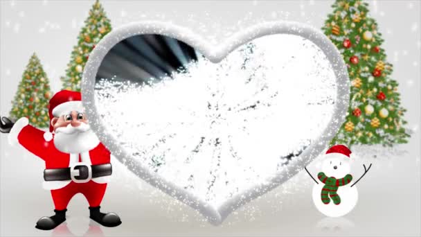 Noel Baba Kollarını Kaldırdı Parlak Güzel Görünüyordu — Stok video