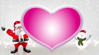 Noel Baba kollarını kaldırdı, parlak ve güzel görünüyordu..