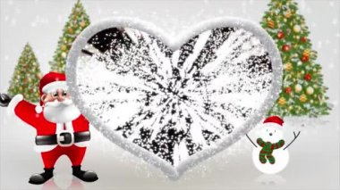 Noel Baba kollarını kaldırdı, parlak ve güzel görünüyordu..