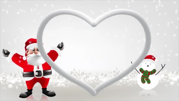 Santa Claus Levantó Los Brazos Luciendo Brillante Hermoso — Vídeos de Stock