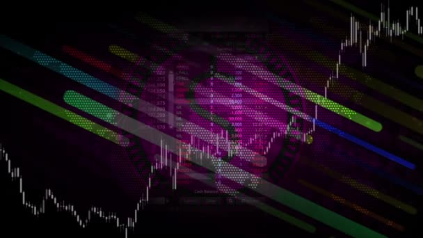 Símbolo Dólar Está Centro Linhas Coloridas Movem Continuamente Através Dele — Vídeo de Stock